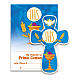 Croix en résine porcelaine bleu ciel Première Communion 15x10 cm s1