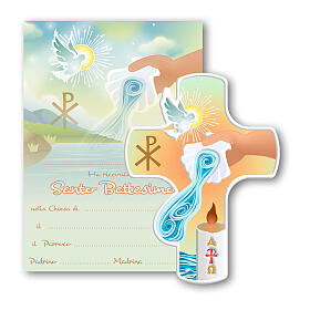 Resin cross, Baptism favour, 5x3 in