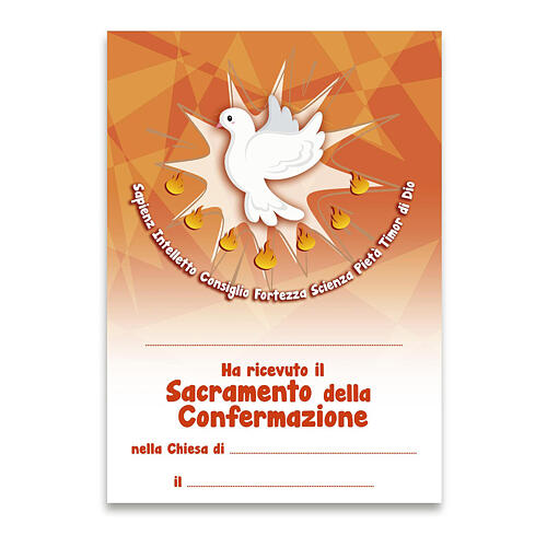 Gastgeschenk zur Firmung mit Kreuz aus Harz 15X10 cm 3