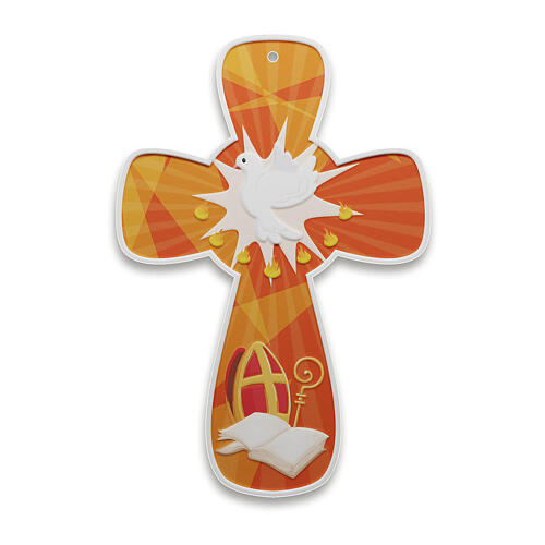 Souvenir Confirmation croix en résine 15x10 cm 2