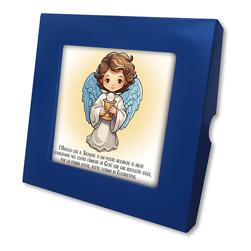 First Communion tile with angel, 4x4 in 2