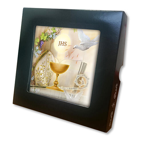 Keramikfliese mit Symbolen von Erstkommunion und Firmung 10x10 cm 2