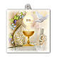 Ceramic tile with First Communion and Confirmation symboles, 4x4 in s1