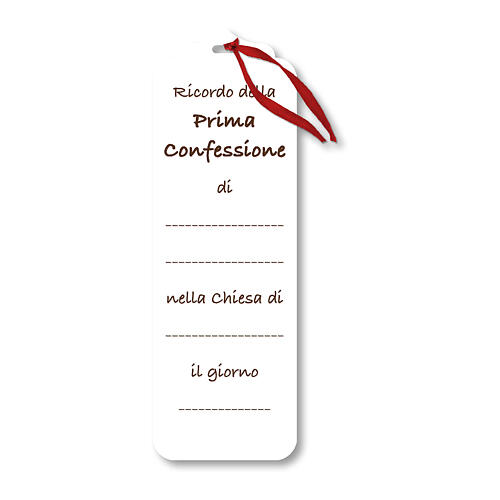 Segnalibro prima confessione in legno 10x5 cm 2