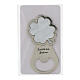 Clover-shaped bottle opener with inscription, religious favour, 4x2 in s4