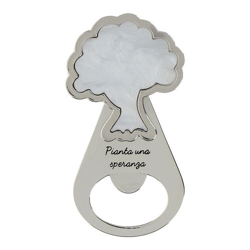 Tree of Life bottle opener with inscription, religious favour, 4x2 in 1