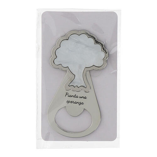 Tree of Life bottle opener with inscription, religious favour, 4x2 in 4