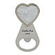 Heart-shaped bottle opener with inscription, religious favour, 4x2 in s1