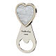 Heart-shaped bottle opener with inscription, religious favour, 4x2 in s2