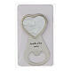 Heart-shaped bottle opener with inscription, religious favour, 4x2 in s4