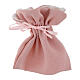 Sacchetto rosa bomboniera tipo lino 12x14 cm  s2