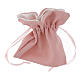 Sacchetto rosa bomboniera tipo lino 12x14 cm  s3