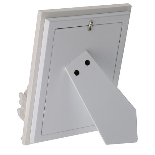 Portafoto angioletto Comunione 13x9 cm resina bianca oro 3