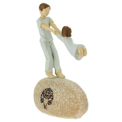 Bomboniera padre e figlia 12 cm 2