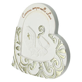 Heart-shaped favour, crosier and mitre