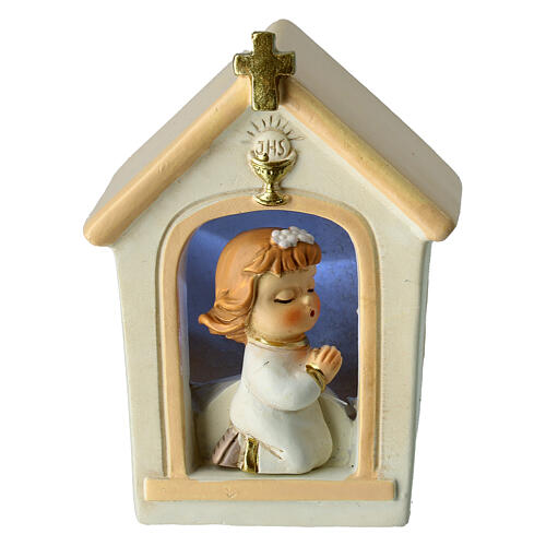Bomboniera bambina in preghiera chiesetta 1