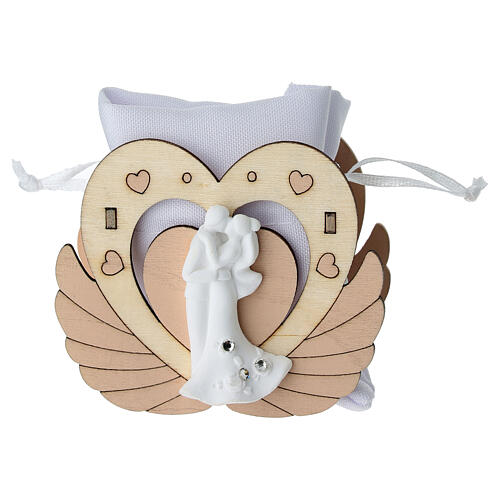 Wedding favor with white bag, 7 cm 1