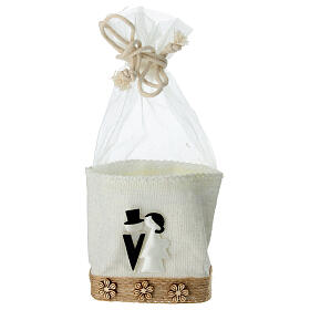 Bride and groom confetti bag, 6 in