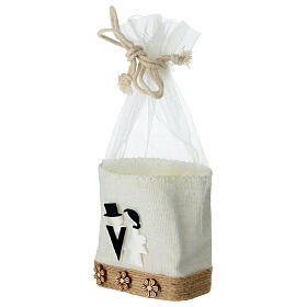 Bride and groom confetti bag, 6 in