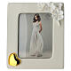 Quadro para fotografia flores e coração ouro 20x15 cm s1