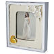 Quadro para fotografia flores e coração ouro 20x15 cm s4