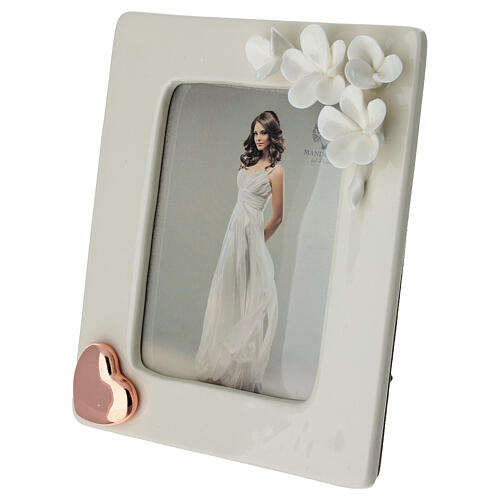 Photo frame with small flowers and heart, 8x6 in 2