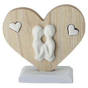 Heart-shaped favour with embracing couple, 4 in
