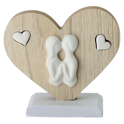 Heart-shaped Wedding Favor with Loving Couple, 10 cm 1