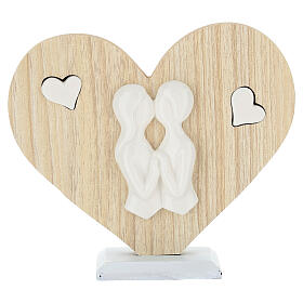 Heart-shaped wedding favour with kissing lovers, 5 in