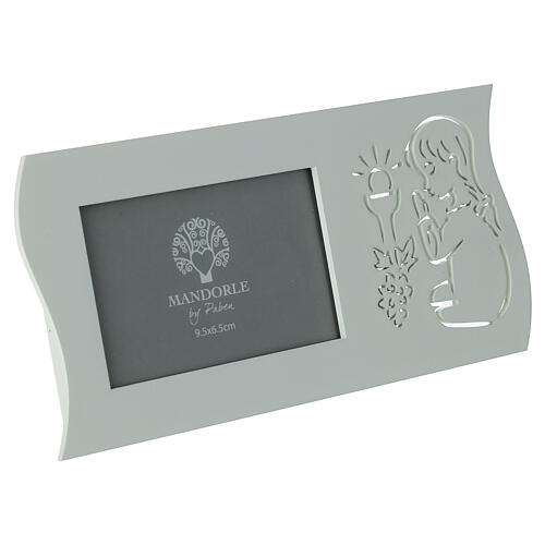 Photo frame: girl praying, First Communion 3