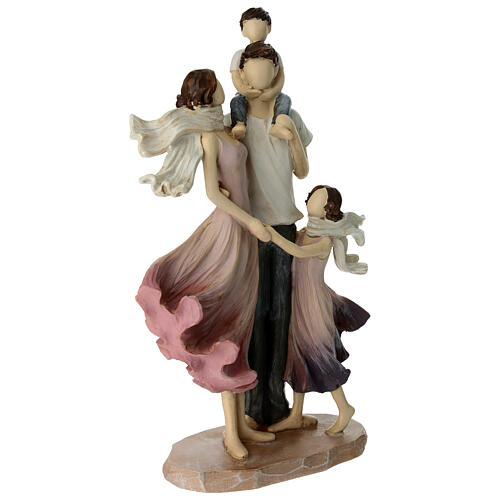 Familie 30 cm Harz handbemalt 3