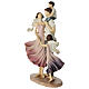 Family statue in painted resin, 30 cm s2