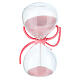 Pink sand hourglass with gold heart 8 cm s2