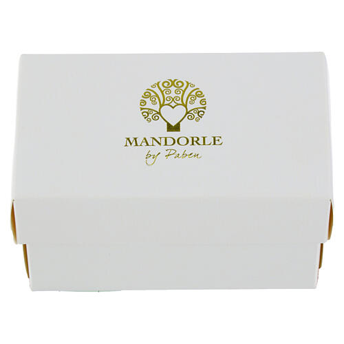 Hourglass favor white sand with golden heart 8 cm 3