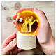 Crystal Globe Wedding Favor with Illuminated Wooden Base, 9 cm s1