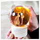 Wedding Favor Crystal Globe with Illuminated Wooden Base, 11 cm s1