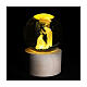 Illuminated crystal globe with Holy Family, wooden base, 3.5 in s4