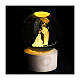 Bomboniera globo 8 cm Santa Famiglia cristallo base legno illuminata s4