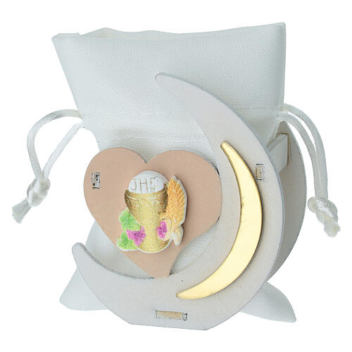 Holy Communion favour, heart and crescent moon, 3 in 1