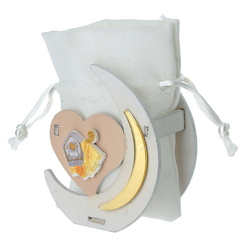 Confirmation favour, heart and moon, 3 in 2