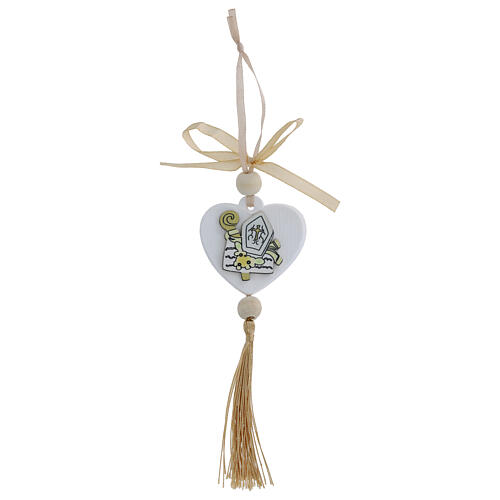 Heart-shaped Confirmation favour, 2x2 in, resin 1