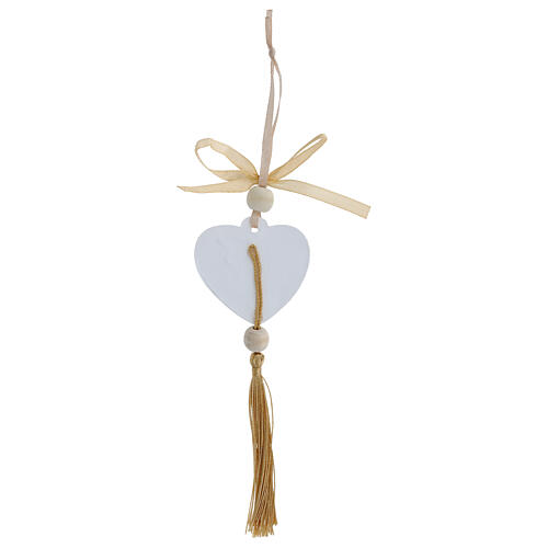 Bomboniera cuore Cresima 5x5 cm resina 3