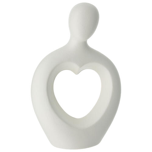 Set Liebespaar Halbfigur Herz aus Porzellan 24 cm 3