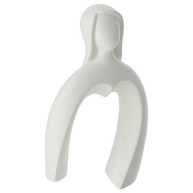 Set enamorados medio busto corazón porcelana 24 cm