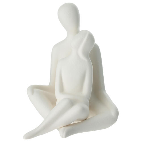 Porcelain set of seated lovers, 7.5 in 1