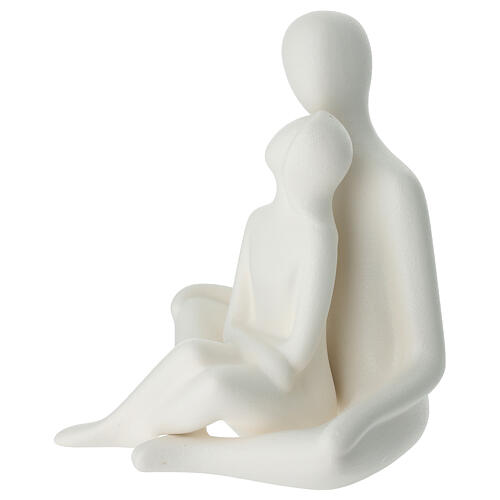 Porcelain set of seated lovers, 7.5 in 3