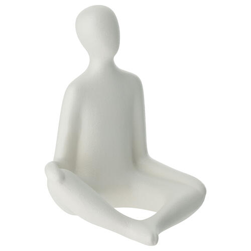 Porcelain seated lovers statue, 19 cm 4