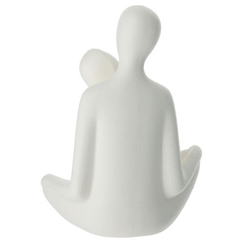 Porcelain seated lovers statue, 19 cm 6