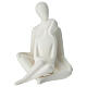 Porcelain seated lovers statue, 19 cm s1