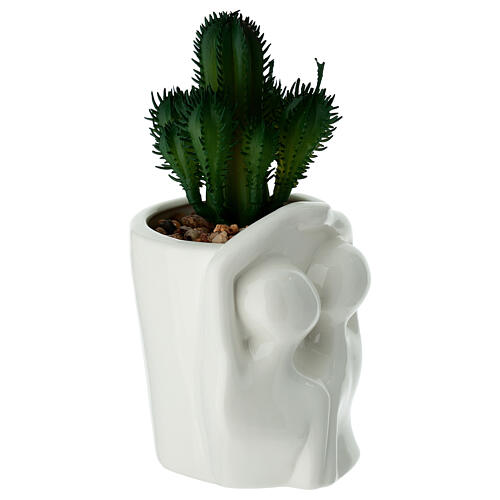 Set vaso assortito innamorati con cactus porcellana 15 cm 4